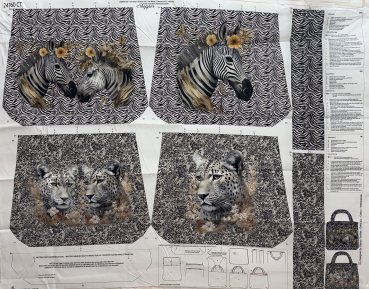 Strandtasche Zebra & Schneeleopard